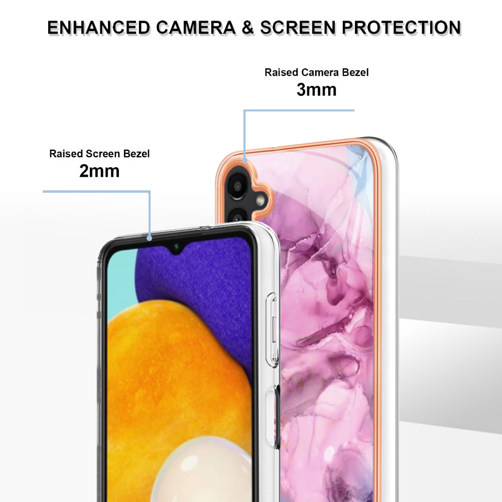 TPU Case for Samsung Galaxy A14 5G Electroplating IMD Phone Shell YB IMD Series-16 Style E Marble Pattern 2.0mm Phone Cover TPU Case for Samsung Galaxy A14 5G Electroplating IMD Phone Shell YB IMD Series-16 Style E Marble Pattern 2.0mm Phone Cover